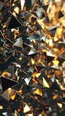 Abstract background with triangles. 3d rendering. Modern background