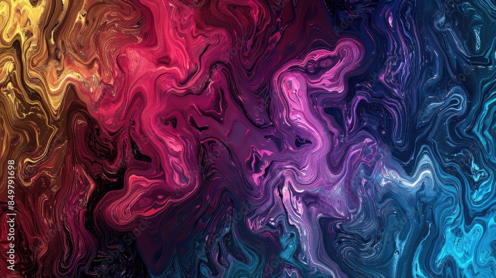 Poster psychedelic background with grainy gradient color texture