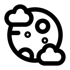 moon icon for illustration