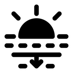 sunset icon for illustration
