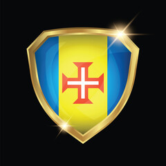 Madeira Flag Golden Shield Logo