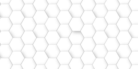 Naklejka premium Vector White Hexagonal Background. Luxury White Pattern. Vector Illustration. 3D Futuristic abstract honeycomb mosaic white background. geometric mesh cell texture. modern futuristic wallpaper.