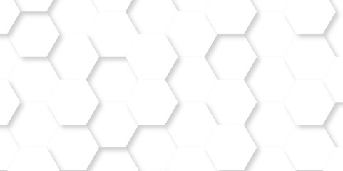Fototapeta premium Vector White Hexagonal Background. Luxury White Pattern. Vector Illustration. 3D Futuristic abstract honeycomb mosaic white background. geometric mesh cell texture. modern futuristic wallpaper.