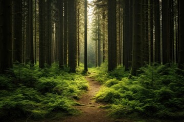 Obraz premium Plant background landscape sunlight woodland.