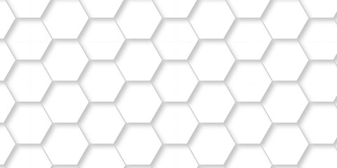 Vector White Hexagonal Background. Luxury White Pattern. Vector Illustration. 3D Futuristic abstract honeycomb mosaic white background. geometric mesh cell texture. modern futuristic wallpaper.