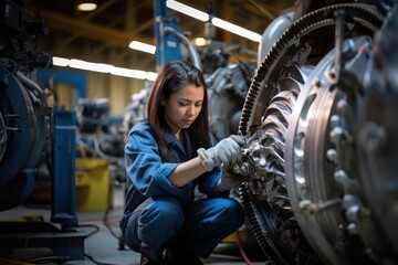 Factory manufacturing technician workshop.