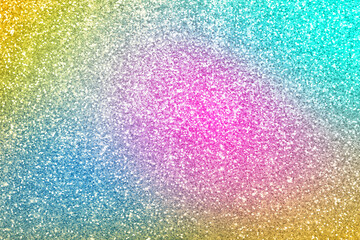 Fototapeta premium Bright colorful sparkling glitter, top view. Background for party invitations or holiday cards
