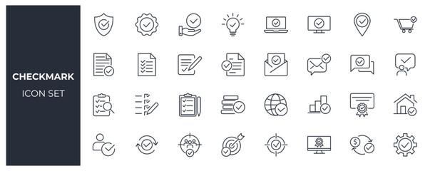Checkmark icon set 