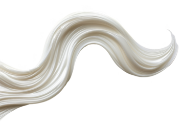 Elegant wavy blonde hair strand isolated on transparent background. Perfect for haircare, style, and beauty themed designs.