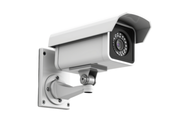 High-resolution CCTV security camera mounted on a wall for surveillance and monitoring purposes with infrared night vision technology.