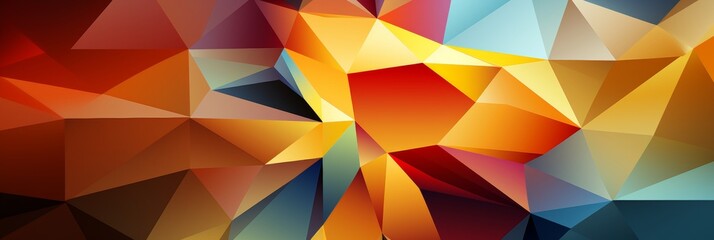 This vibrant image showcases colorful geometric shapes in a dynamic composition, ideal for creative projects. Bold hues create energy and movement
