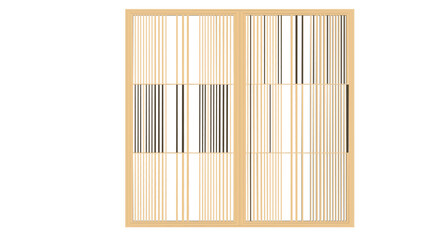 Vector illustration sketch of modern minimalist residential partition backdrop design