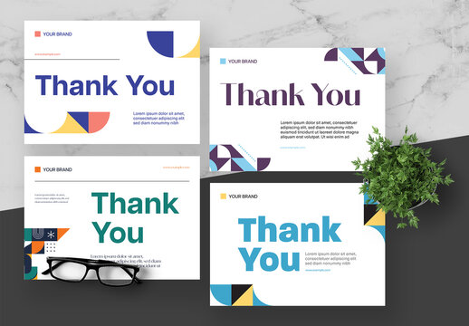 Colorfull Thanks Card