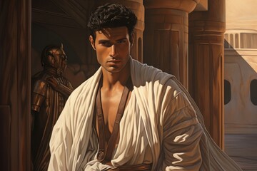 Naklejka premium Portrait fashion adult male.