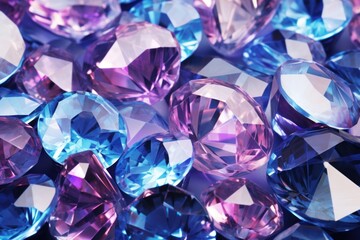 Fototapeta premium Diamonds and crystals backgrounds gemstone jewelry.