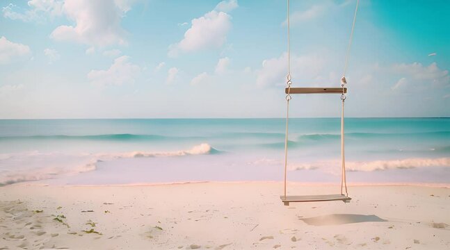 a tranquil tropical beach backdrop features a bea