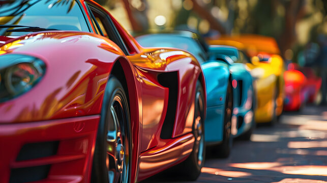 A car show with a focus on exotic cars