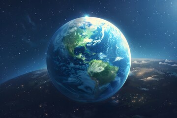Digital illustration of the Earth
