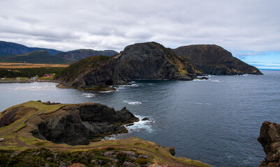 Sea cave at Bottle Cove, near Lark Harbor in southwest Newfoundland, Canada