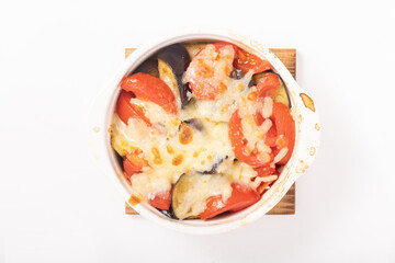 ナスとトマトのチーズ焼き