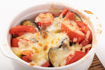 ナスとトマトのチーズ焼き