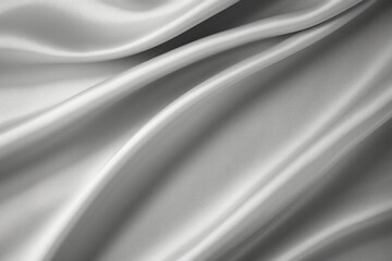 Fototapeta premium Silver textile background white silk