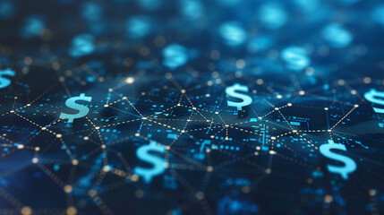 digital cash flow in business online financial transactions concept