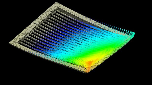 Mechanic simulation engineering - Louver Displacement and stress finite element analysis