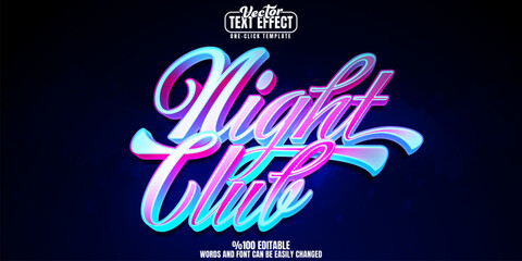 Club editable text effect, customizable dance and party 3d font style