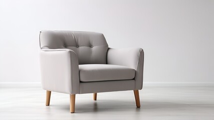 soft empty blue armchair stands, generative ai