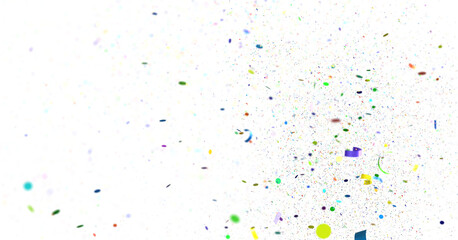  Multicolored confetti on white