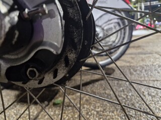 Fototapeta premium bicycle wheel detail