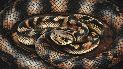 Obraz premium Pattern Background Abstract Image, Rattlesnake Snake Skin Leather, Texture, Wallpaper, Background, Cell Phone Cover and Screen, Smartphone, Computer, Laptop, Format 9:16 and 16:9 - PNG