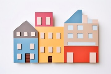 Illustration of a building painting art neighbourhood.