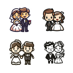 illustration of a wedding