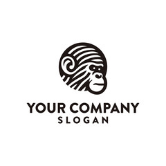 Simple monkey logo design