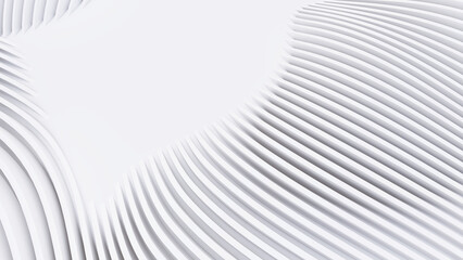Naklejka premium Abstract Curved Shapes. White Circular Background.