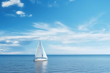 Obraz premium Seascape seascape sailboat outdoors.