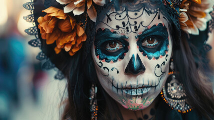 Vibrant celebration of Dia de los Muertos with rich traditions. Ai Generated