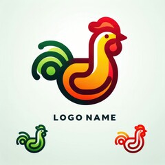 Fototapeta premium Chicken Logo: A Creative and Unique Symbol for Your Brand