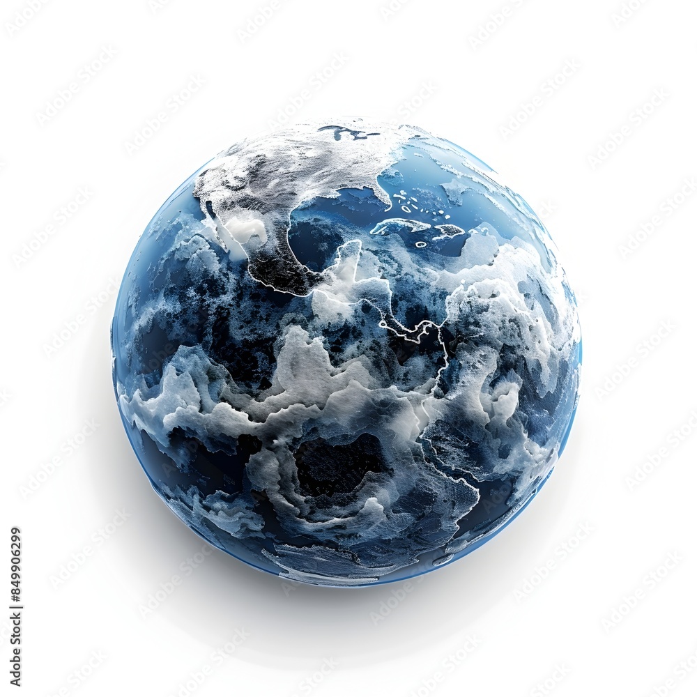 Poster atmospheric sphere:a rendered 3d view of the planet's atmospheric layer