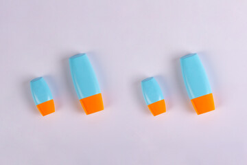 Blank tube with cosmetic product for moisturizing on white background