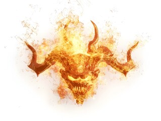 Fiery Demonic Presence - Intense 3D Rendered Supernatural Horror Creature