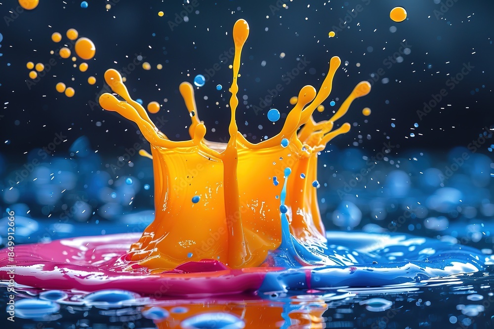 Aufkleber water abstract backgrounds drop liquid splashing macro bubble light design wet pattern bright reflec