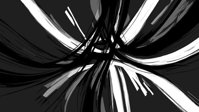 Abstract black and white grunge animated brutal comics style composition dynamic background 