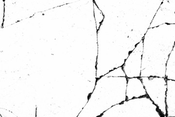 crack wall texture on a white background isolated