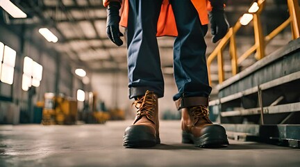 Factory Worker Ready for Work in a Hazardous Environment