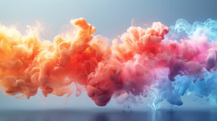 abstract background, thick colorful smoke clouds, beautiful and bright gradient colors, background wallpaper, modern and elegant