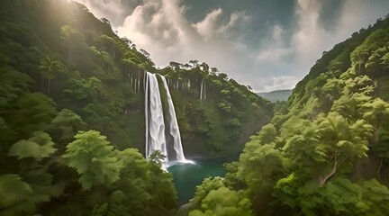 Capture Air Terjun dengan Canon EOS R5 dan Drone DJI Air 2S