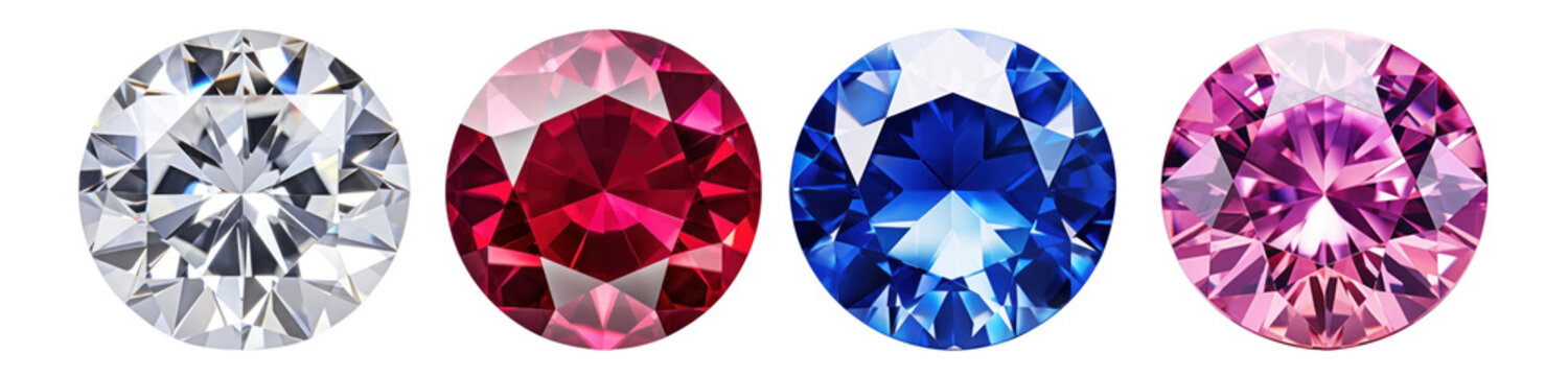 Dimond png cut out element set